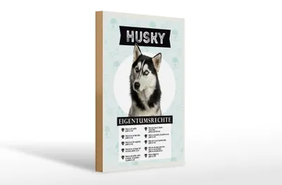 Produktbild von Holzschild Spruch 20x30cm Husky Eigentumsrechte Geschenk