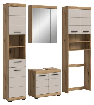 Produktbild von Badezimmer-Set Scout 1 | Kaschmir / Evoak Oak | 4-teilig