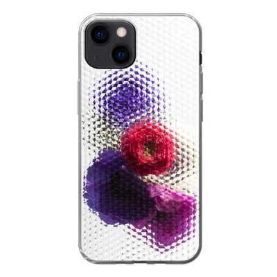 Produktbild von MuchoWow® Handyhülle Schutzhülle Hülle für iPhone 13 Mohn - Blumen - Glas Silikon Softcase Handy Hülle - Karteninhaber