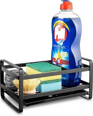 Produktbild von Famanu Spülbeckenorganizer aus Edelstahl - Schwarz