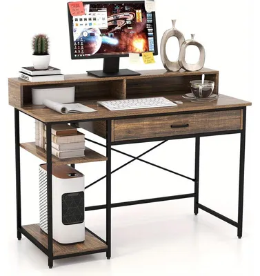 Image de Bureau informatique - Bureau avec tiroir et support pour écran