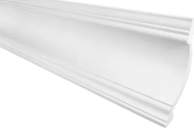 Produktbild von GRAND DECOR Stuckleisten Decke modern, PolyurethanHartschaum weiß - 2m Deckenleisten glatt Eckleisten Polyurethan Kunststoff Stuck (2 Meter P833)