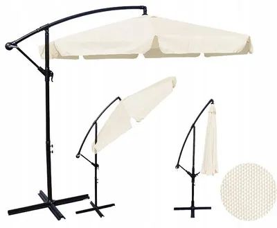 Produktbild von Ekspand | Sonnenschirm groß - 350 cm - Faltbar mit Wiesenfransen - UV-Schutz - ideal für Balkon