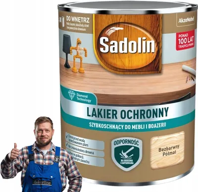 Obrázek produktu pro Bezbarvý lak s vysokým leskem - 0,7 l - na nábytek a dřevěné interiéry - lak na nábytek - ochranný lak