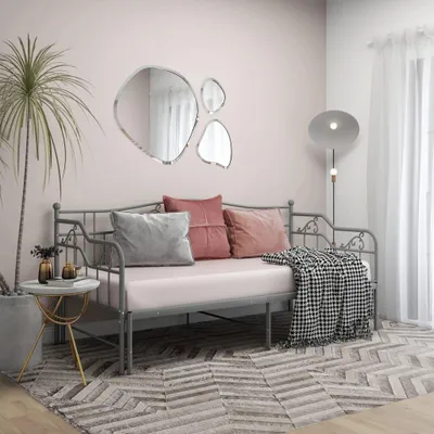 Immagine prodotto di Divano letto allungabile in metallo grigio 90x200 cm