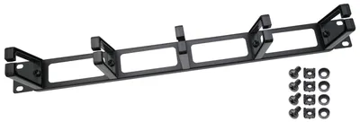 Rangierpanel mit 5 Ringen für 19 Zoll Serverschränke von HMF in Schwarz