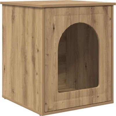 Image de Maison pour chat Chêne artisan 53 x 52 x 62 cm
