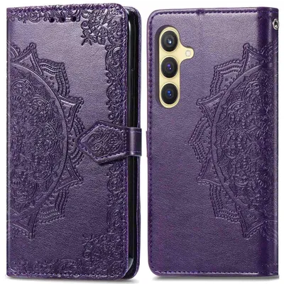 Imagen del producto de Funda libro Mandala para Samsung Galaxy S24 Plus - Morado