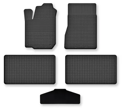 Image de Tapis de sol en caoutchouc + tunnel pour Peugeot 807 2002-2014 – 5 pièces, noirs, semi-universel, adapté
