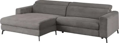 Produktbild von KAWOLA Sofa LAISKA Ecksofa Cord grau Longchair links