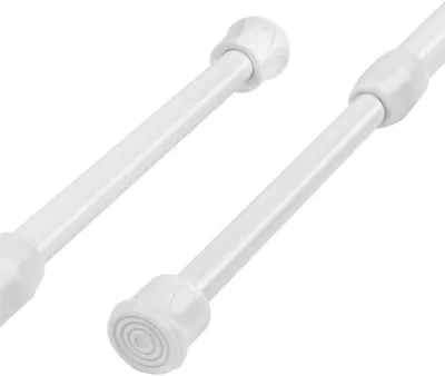 Produktbild von Teleskopstange 40-70 cm, 2 Stück, verstellbar, ohne Bohren, für Vorhänge, Handtücher und Kleidung
