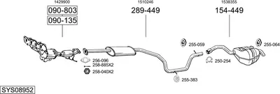Produktbild von BOSAL Abgasrohr Auspuffrohr für NISSAN PRIMERA (P11) Vorne 803-011