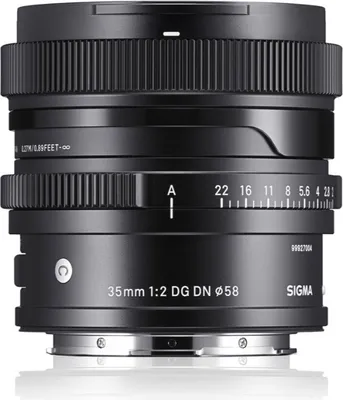 Produktbild von Sigma 35 mm / F 2.0 DG DN C Weitwinkelobjektiv fÃ1/4r Sony E-Mount Systemkameras, F2, Vollformatsensor, Ultraschallmotor, Autofokus, 58 mm Filterdurchmesser, 325 g