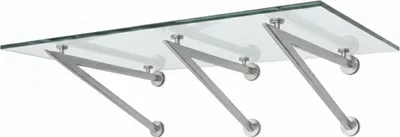 Produktbild von Glaszentrum Hagen 230x90 cm Glasvordach Klar V2A-V