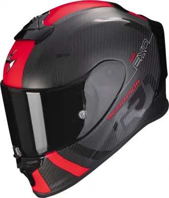 Image de Casque moto SCORPION EXO-R1 EVO CARBON AIR MG noir mat/rouge L