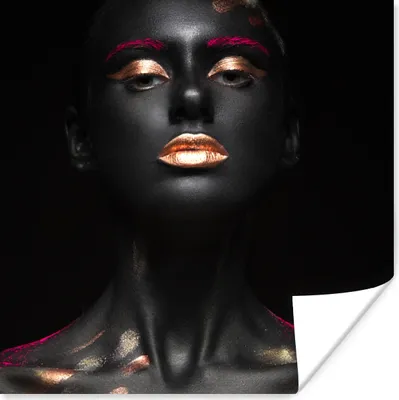 Produktbild von MuchoWow® Poster Frau - Kupfer - Rosa 75x75 cm - Wand Dekoration
