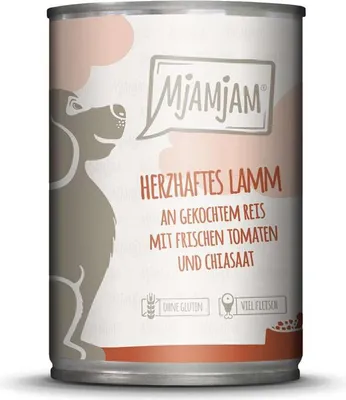 Produktbild von MjAMjAM 22047, Adult, jede Rasse, Lamm, Reis, Tomate, 400 g, Ohne Soja