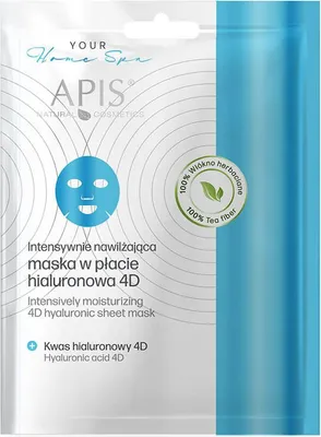 Zdjęcie produktu dla Apis - Intensywnie Nawilżająca Maska W Płacie Hialuronowa 4D / 20g