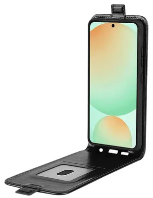 Obrázok produktu pre Pre Samsung Galaxy S25 FE 5G Vertical Leatherette Flip Cover Black