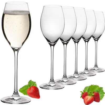 Produktbild von IMPERIAL Proseccogläser 230ml (max. 290ml) Set 6-Teilig "Havanna" Sektgläser aus Crystalline Glas Spülmaschinenfest