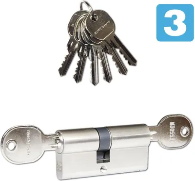 Produktbild von zylinder 30+35 6kl. Ni, 3. Sicherheitsklasse mit RICHTER-Durchgangskupplung