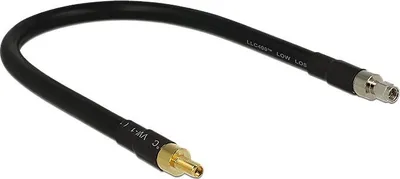 Imagen del producto de DeLOCK, cable de 0,4 metros, con conectores SMA/SMA, modelos CFD400 y LLC400, marca Schwarz