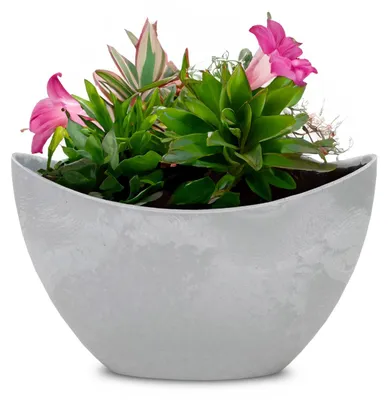 Produktbild von Pflanzschale Jardiniere oval 24 cm Vintage hell-grau für aussen