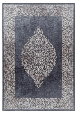 Produktbild von Waschbarer Teppich Federico rechteckig, Farbe: Schwarz, Größe:200x290 cm