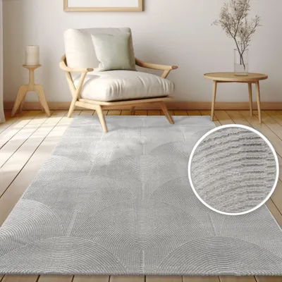 Produktbild von Paco Home Teppich Wohnzimmer, moderne geometrisch abstrakte Muster, 3D-Effekt 120x160 cm