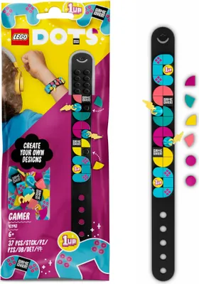 Produktbild von LEGO 41943 DOTS Gaming Armband mit Anhängern, DIY Bastelset, Kinderschmuck-Set, Spielzeug für Kinder ab 6 Jahren, Freundschaftsbänder, Kinderarmband