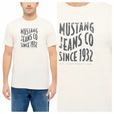 Produktbild von Mustang | Austin Herren-T-Shirt, weiß, Baumwolle, normale Passform, Größe M