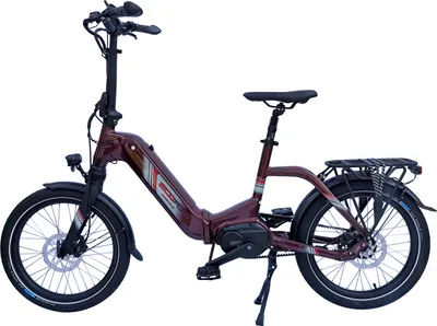Produktbild von 20 Zoll ECOFOLD BFM210 E-bike 3-Gang Automatik Carbon-Riemen BaFang Mittelmotor 250W 562 Wh Faltrad Klapprad bordeaux rot