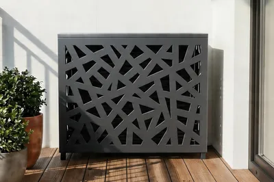 Produktbild von ANATO RUIVO graue Aluminiumabdeckung für Klimaanlage und Wärmepumpe - Größe M