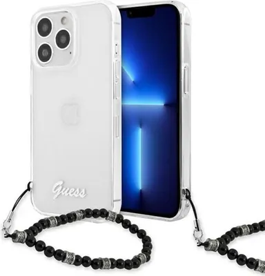 Obrázek produktu pro Guess Black Pearl Strap - Pouzdro iPhone 13 Pro Max (Průhledné)