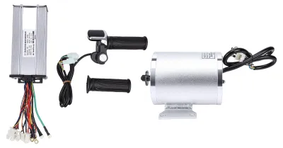 Image de Kit de moteur électrique à courant continu sans balais, moteur de 2 000 W, régulateur haute vitesse de 4 500 tr/min, écran LCD de puissance et poignée d'accélérateur pour karts et scooters