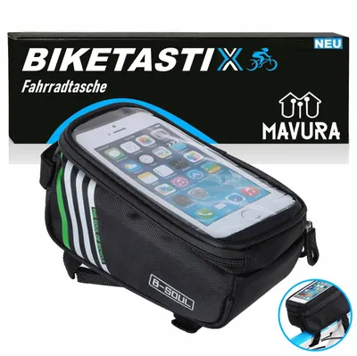 Immagine prodotto di BIKETASTIX borsa per telaio di bicicletta borsa per cellulare borsa per manubrio