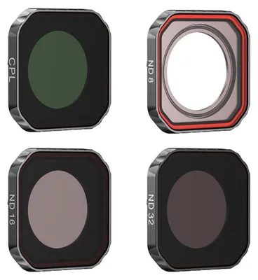 Productafbeelding van INF Waterdichte filterset ND8/16/32/CPL voor de Insta360 Ace Pro 2, 4 stuks