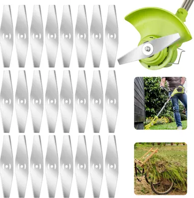 Produktbild von Metall Rasentrimmerklingen 24 Stück,Freischneider Ersatzmesser für Akku und Benzin-Rasenmäher, starke Schneidleistung Ersatzmesser