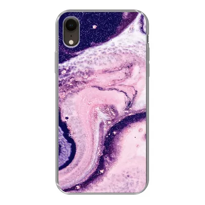 Produktbild von MuchoWow® Handyhülle Schutzhülle Hülle für iPhone XR Marmor - Glitzer - Chic Silikon Softcase Handy Hülle - Schutzdeckel