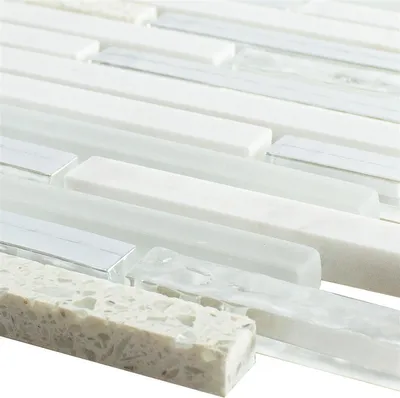 Produktbild von Glas Naturstein Artificial Mosaik Liberia Weiß