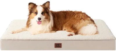Produktbild von Orthopädisches Hundebett für große Hunde XL, 104x68x9cm, waschbares weiches Hundekissen, Hundematratze für den Hundebench, Kameelhaar