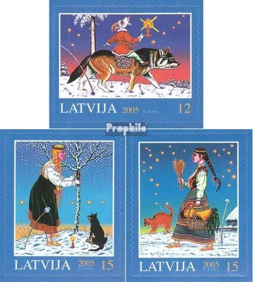 Produktbild von Briefmarken Lettland 2005 Mi 649-651 (kompl.Ausg.) postfrisch Weihnachten