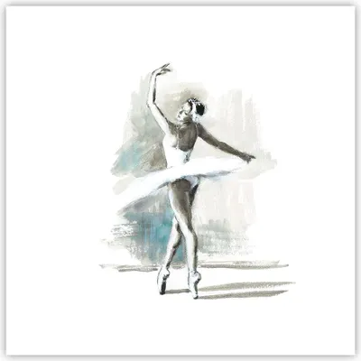 Produktbild von Poster - Poster ohne Rahmen - Ballerina Tanz Frau - 40x40 cm - Wand Bild - Wanddeko - Wandbilder - Kunstposter - Wandposter - Bilder - Kunstdruck - Wanddekoration - Wandbild - P2XAC40x40-4953