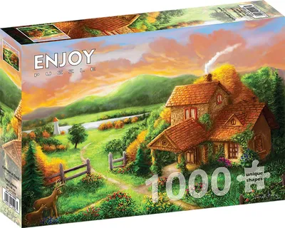 Obrázok produktu pre Puzzle 1000 dielov Enjoy – Chalupa za súmraku