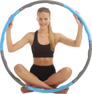 Produktbild von just be... Fitness Hula Hoop Reifen für Erwachsene und Jugendliche. Fitness Hula Hoop mit abnehmbaren Segmenten und unterschiedlichen Gewichten - Blau - 1.5kg