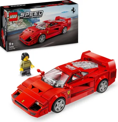 Obrázek produktu pro LEGO Speed Champions Ferrari F40 super sportovní auto, hrací sada se sestavitelným autem a minifigurkou řidiče, stavebnice do sbírky pro děti, dárek pro kluky a holky 76934