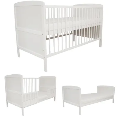 Łóżeczko tapczanik Kacperek 140x70 cm kolor biały + materac – zdjęcie produktu 1