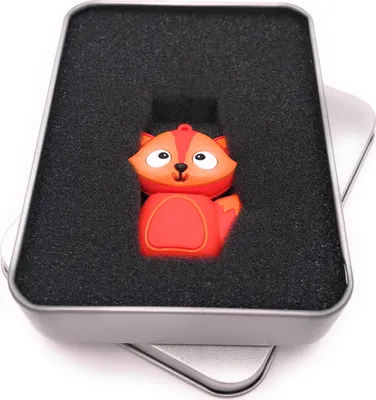 Produktbild von Onwomania Fuchs Wald Tier niedlich USB Stick in Alu Geschenkbox 128 GB USB 3.0