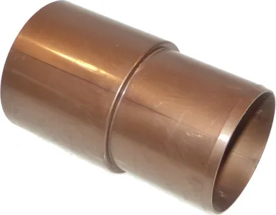 Produktbild von INEFA Fallrohr Verbinder, PVC DN50 / 50mm Dunkelbraun Ablaufrohrverbinder Dachrinnenzubehör, einfache Steckmontage,  Germany
