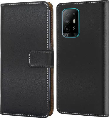 Produktbild von Handy Tasche für OPPO A94 5G Schutzhülle Bookstyle Etui Klapphülle Wallet Flip Cover Case Schwarz